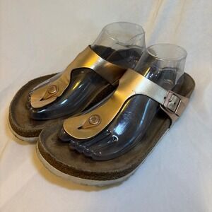 Birkenstock Gizeh Metallic Copper Rose Gold Thong Sandals Womens 40 L9 M7